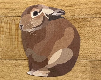 Brown rabbit sticker