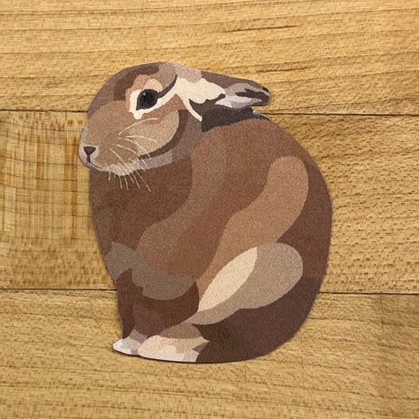 Brown rabbit sticker