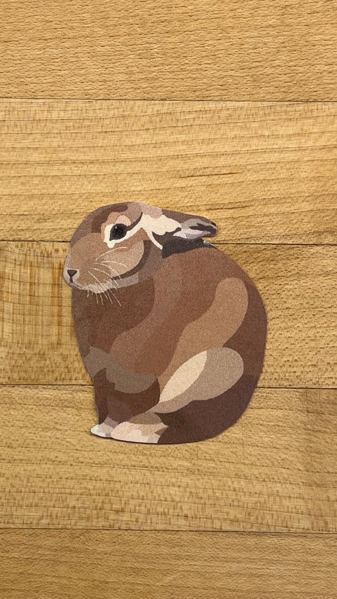 Brown Rabbit Sticker - Etsy
