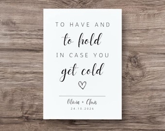 Wedding Blanket Sign: Editable Template (Digital Download)