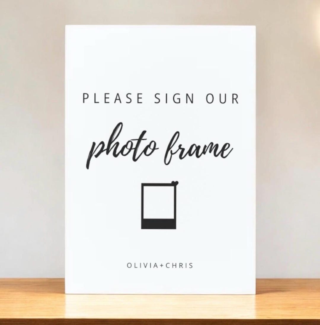 Sign Our Photo Frame Wedding Sign (digital Download) - Etsy
