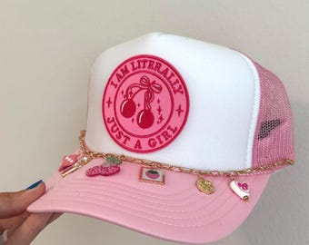 Just A Girl Pink Trucker Hat