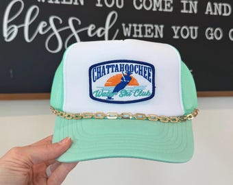 Chattahoochee Water Ski Club Sea Foam Green Trucker Hat