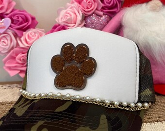 Dog Paw Camo Trucker Hat