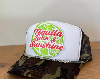 Tequila Lime & Sunshine Camo Trucker Hat