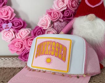 Coastal Beach Pink Trucker Hat