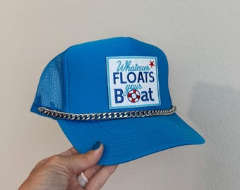 Whatever Floats Your Boat Blue Summer Trucker Hat