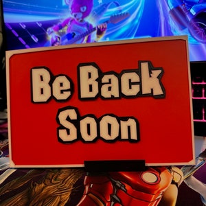Be Back Soon Sign