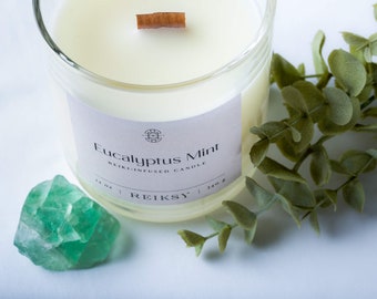 Reiki-Infused Candle // Eucalyptus Mint // 12 oz