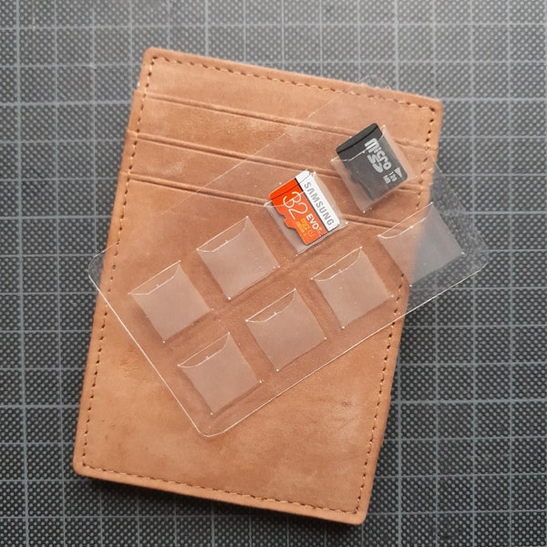 portable micro sd storage wallet sleeve