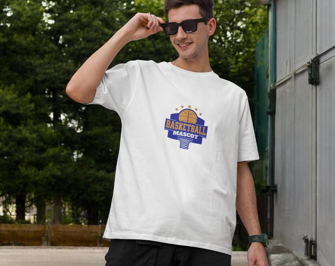 Chicago Basketball League Graphic Tee, Oversized Cotton T-Shirt, Sports Wear for Fans, Custom Printed T-shirt, Valentine's Day Gift