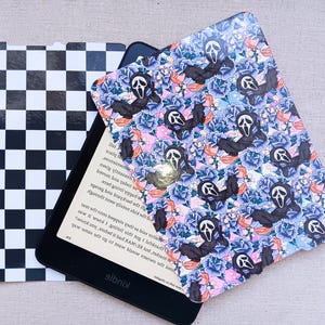 Set of 2 Kindle Laminated Clear Case Insert Spooky Sturdy Halloween Aesthetic Clear Case Decor | Horror Movie Kindle Accessory Insert