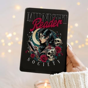 Midnight Reader Society Laminated Kindle Clear Case Insert Multiple Sizes Paperwhite