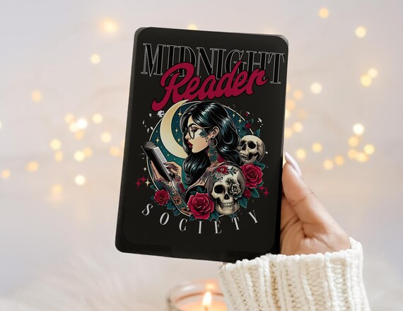 Midnight Reader Society Laminated Kindle Clear Case Insert Multiple Sizes Paperwhite
