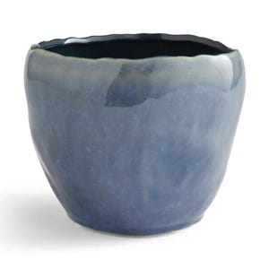 Blue Glaze Ceramic Plant Pot Ceramic Glossy Plant Pot Indoor/Patio Planter Gift For Him/Her Gardening Gift Housewarming Gift Yard Art
