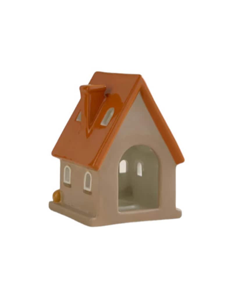 Autumn House Tea Light Holder Pumpkin Candle Holder Earthenware Tea ...