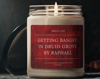 Geneukt worden in Druid Grove door Raphael Scented Soy Candle, Baldur's Gate 3, Bg3 Merch, fictieve mannen, cadeau voor gamers, gaming, DND