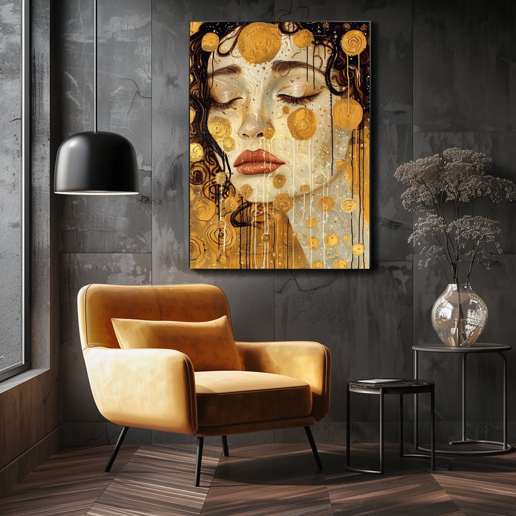 Gustav Klimt Golden Tears Print Art, Vintage Wall Art sold by Tektite ...