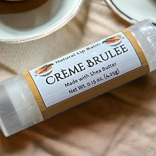 CREME BRULEE Lip Balm Natural Moisturizing .15oz Oval Tube Dye Free