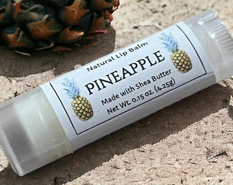 PINEAPPLE Lip Balm Natural Moisturizing .15oz Oval Tube Dye Free