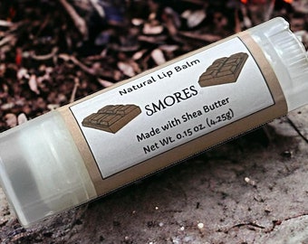 SMORES Natural Lip Balm Moisturizing .15oz Oval Tube Dye Free