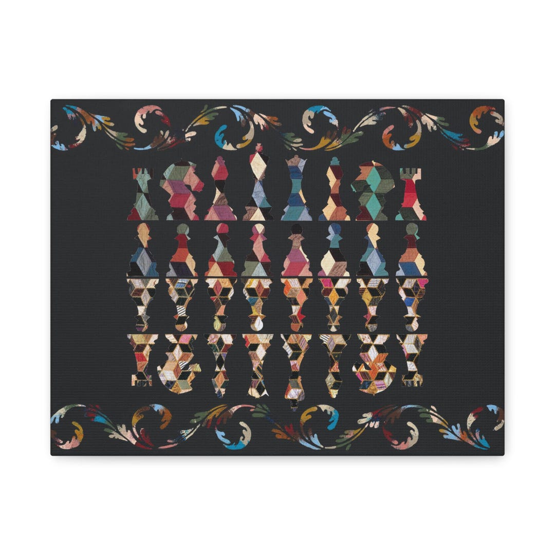 Geometric Chess Art Print: Modern Abstract Canvas or Giclée - Etsy