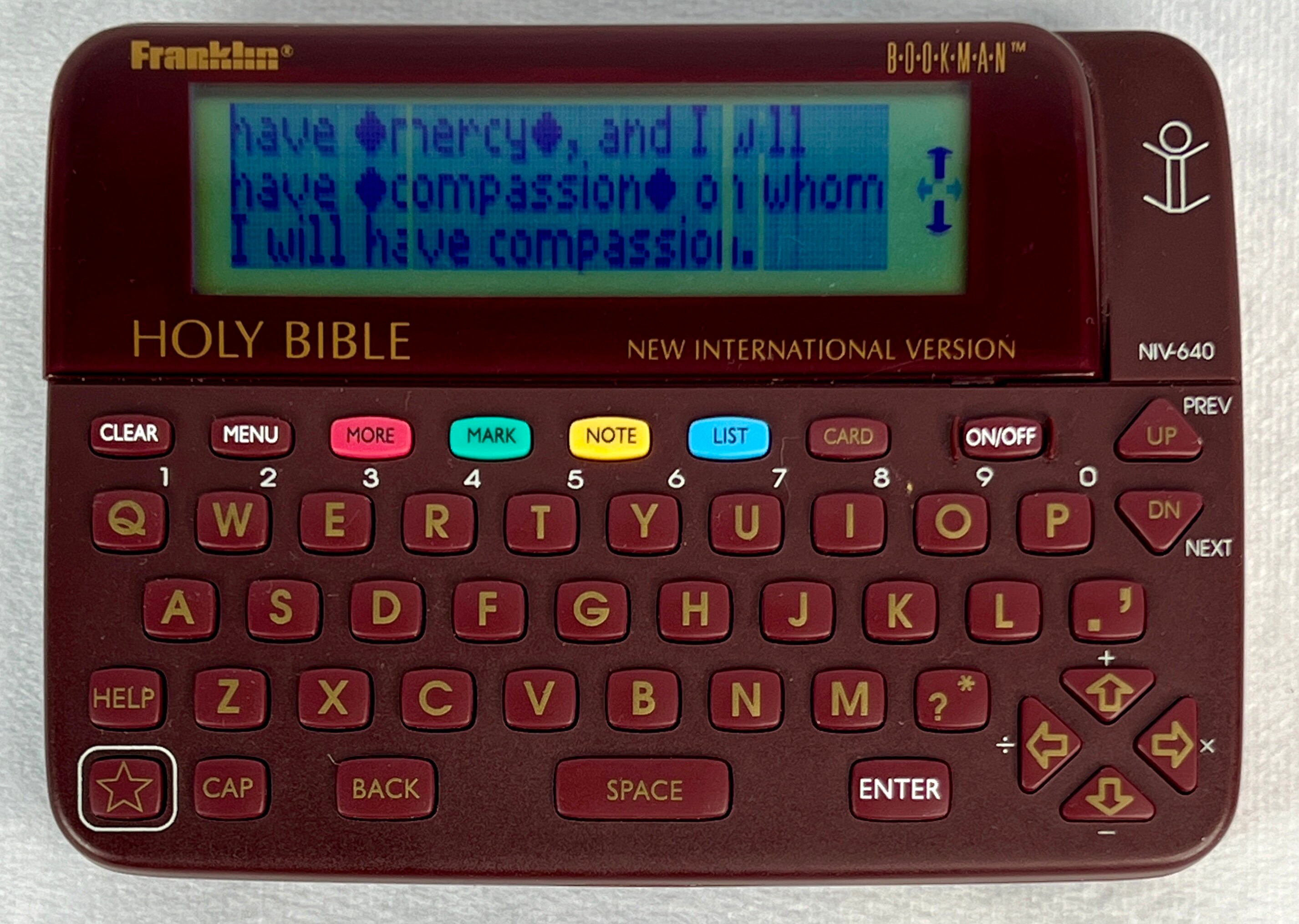 Franklin Electronic Bookman Holy Bible New International Version