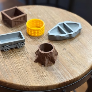 Everdell inspired ( unofficial clone for the Darrens and Karens ) Resource Holder Set: 3D Printed, 5 Piece.