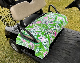 Golf Cart Seat Cover - Terry Cloth - Giraffes