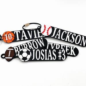Personalized Sports Keychain.   Bag Tag, Name Tag, Sports Key Ring, Personalized - Bundle