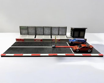 Die Cast Diorama | 3D Printed Dragstrip | Racetrack | 1/64 Scale Display