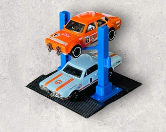 Expositor de fundición a presión / Elevador de coches impreso en 3D / Accesorios a escala 1/64 / Elevador de coches de 2 postes