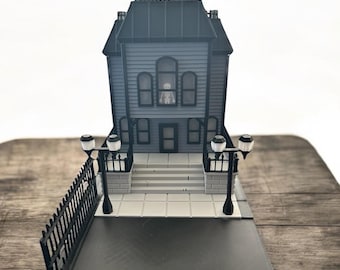 3D Printed Haunted House Diorama: 1/64 Scale Die Cast Display