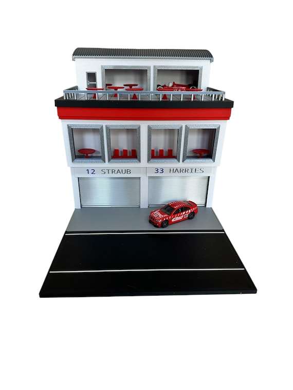 1/64 Scale Pit Lane Diorama: 3D Printed Racing Paddock Display - Etsy