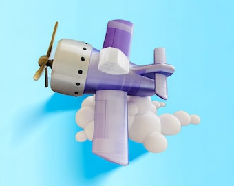 3D Printed Airplane Night Light: Kids Room Decor