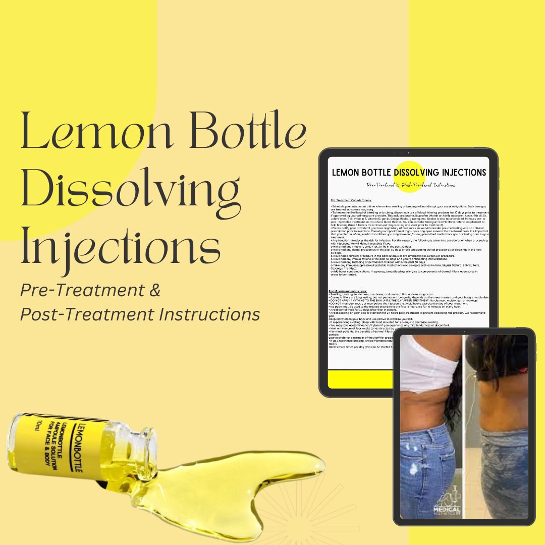 Lemonbottle Printable Lemon Bottle Fat Dissolve Instructions, Editable Prepare and Aftercare ...