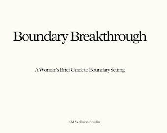 Boundary Setting Guide, Workbook, Ebook