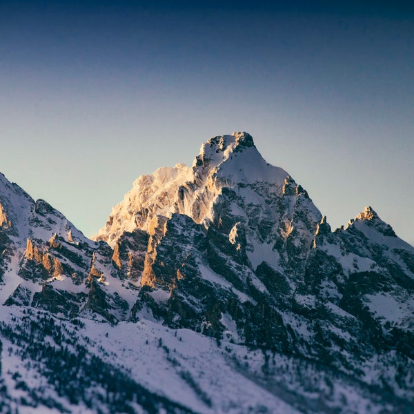 Grand Tetons, Landscape Photo, Mountain Photography, Digital Download Print, Wall Art, Printable Art, Sunrise Photograph