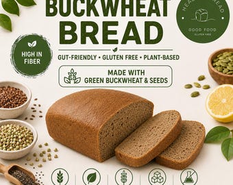 Gut-Friendly Buckwheat Fiber Bread | Gluten Free | High Fiber | Plant-Based