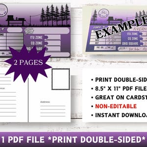 Printable Ham Radio Qsl Card Parks On The Air Pota Pdf Etsy