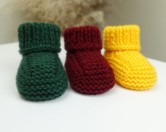 Baby booties, Knit baby booties, Baby shower gift, Newborn booties, Knitted booties