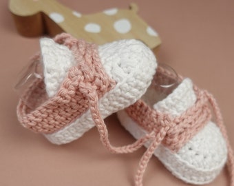 Crochet baby sneakers, Crochet spring summer baby booties, Baby shower gift, Newborn booties, Crib shoes