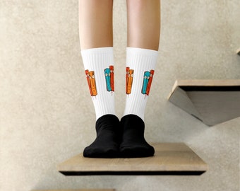 Socks for Stylish Comfort with Colorful Illustration