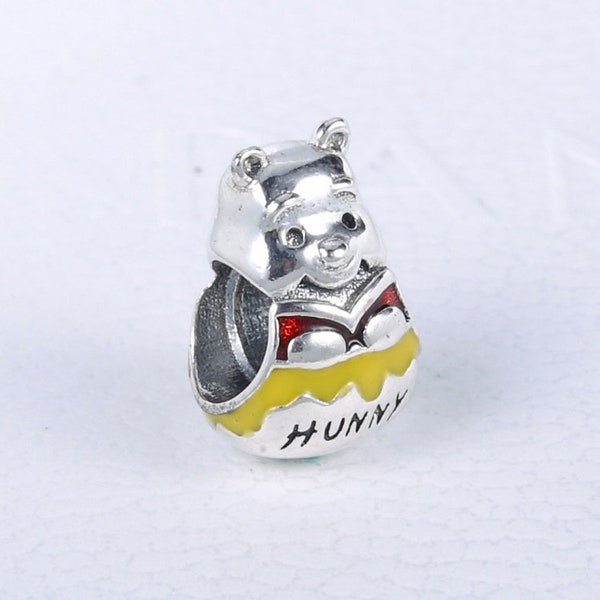 pandora s925 winnie the pooh silver honey hunny pot bear charm