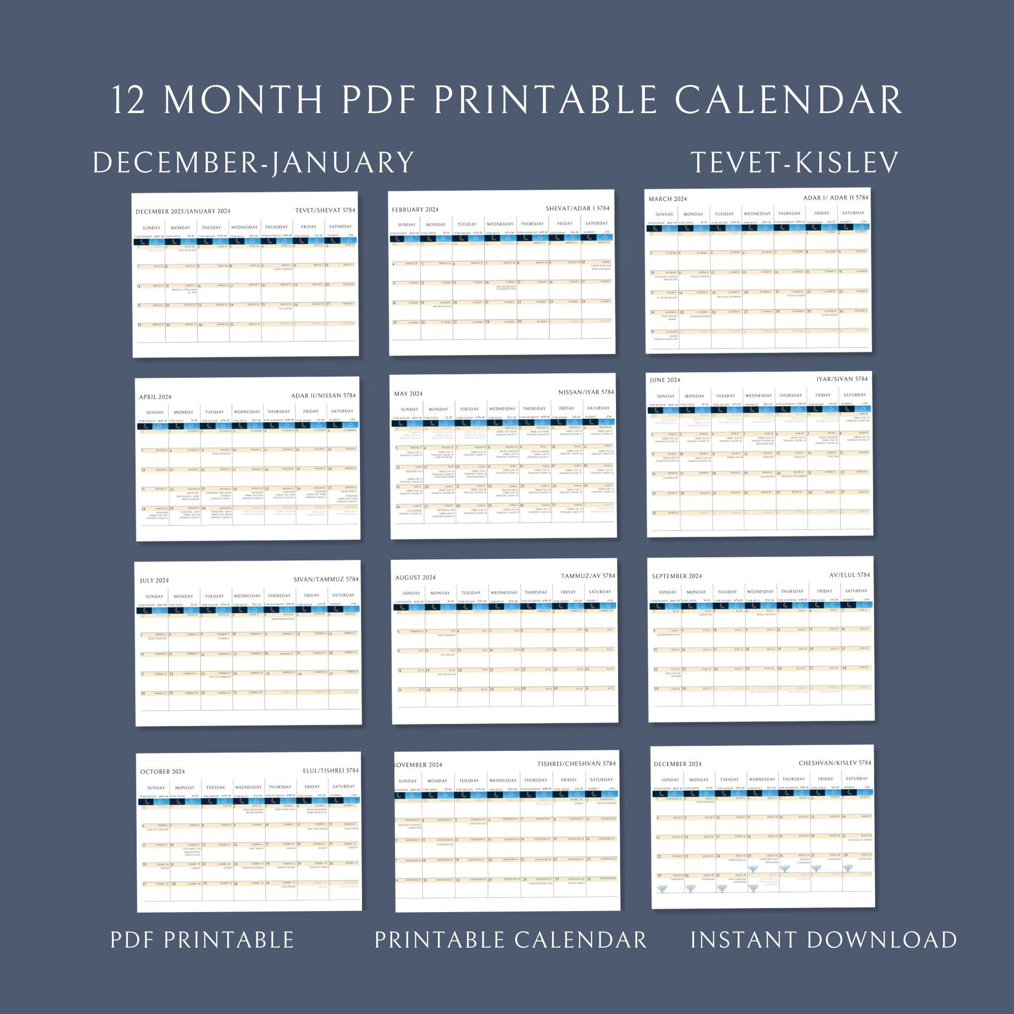 Printable Messianic Torah Portion Calendar