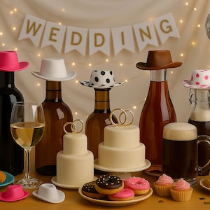 Wedding Mini Cowboy Hats for Party Bachelorette,Western Cowgirl Bachelorette,Shooter Hat Party Favors,Nashville Last Rodeo Bash,Hangover Kit