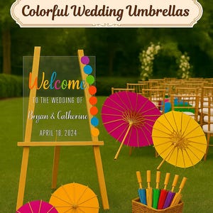 Umbrella for Wedding Pictures, Wedding Ceremony, Wedding Decor, Beach Wedding,Paper Umbrella, Flower Girl Parasol,Sun Umbrella,Wedding Ideas