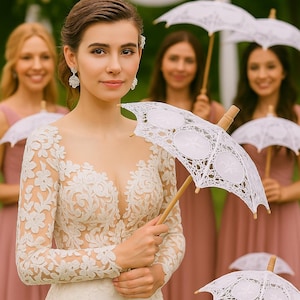 Lace Umbrella for Wedding Pictures,Wedding Ceremony,Wedding Decor,Beach Wedding,Victorian Vintage,Umbrella,Flower Girl Parasol,Sun Umbrella,