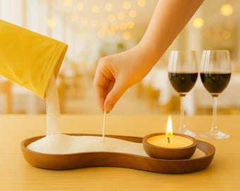 Pearled Sand Candle: DIY Wedding Decor, Odorless Wax
