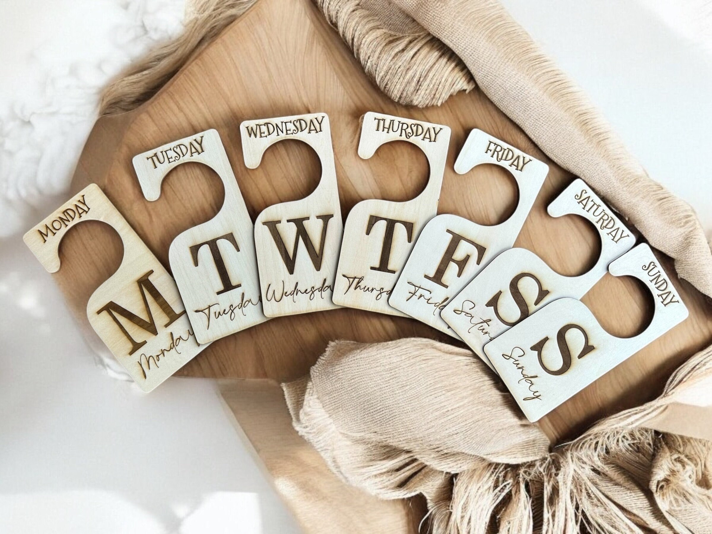 Days of the Week Hangers | Closet Dividers Days Of The Week | Closet Dividers Adult | Adult Clothing Dividers | Baby Wardrobe Dividers